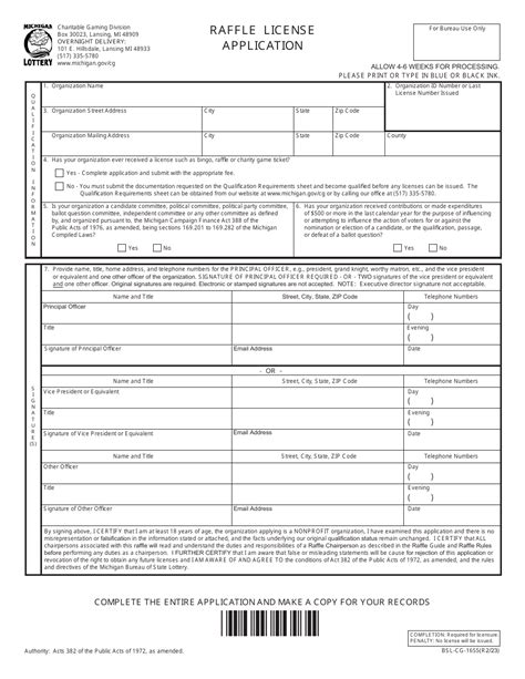 michigan lottery raffle 2021|RAFFLE LICENSE APPLICATION .